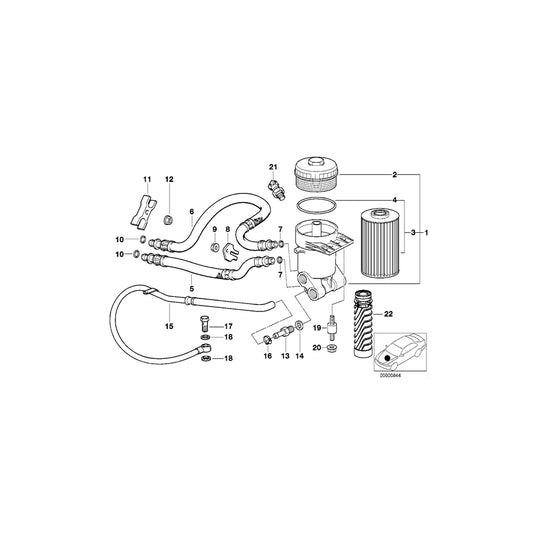 Genuine BMW 11421704799 E31 Pressure Hose Assy Inlet (Inc. 850Ci) | ML Performance UK Car Parts