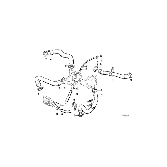 Genuine BMW 11531706514 E28 Water Hose (Inc. 520i & 525e) | ML Performance UK Car Parts