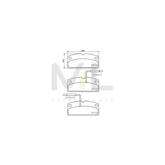 Hella 8DB 355 014-171 Brake Pad Set With Integrated Wear Warning Contact | ML Performance Car Parts