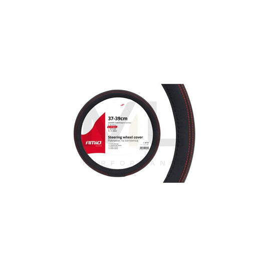 AMiO SWC-01 01355 Steering wheel cover Black, Ø: 37-39cm, PP (Polypropylene) | ML Performance Car Parts