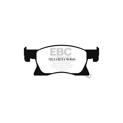 EBC DP42267R Opel Vauxhall Astra K Yellowstuff Front Brake Pads - TRW Caliper 2 | ML Performance UK Car Parts