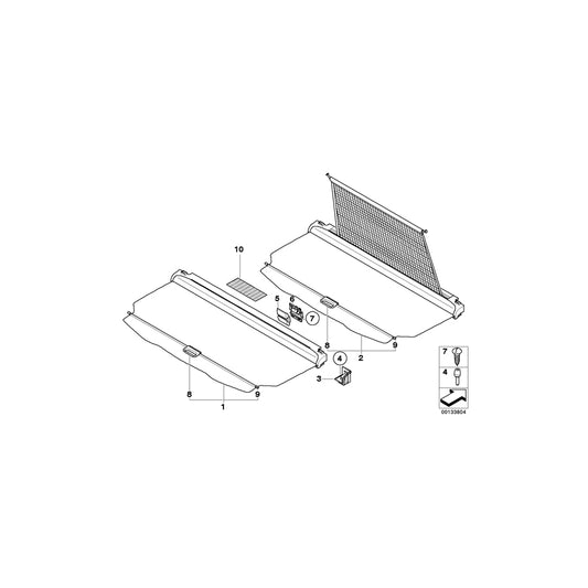 Genuine BMW 51473419533 E83 Roller Blind Pull-Out Bar (Inc. X3 3.0i, X3 3.0si & X3 2.5i) | ML Performance UK