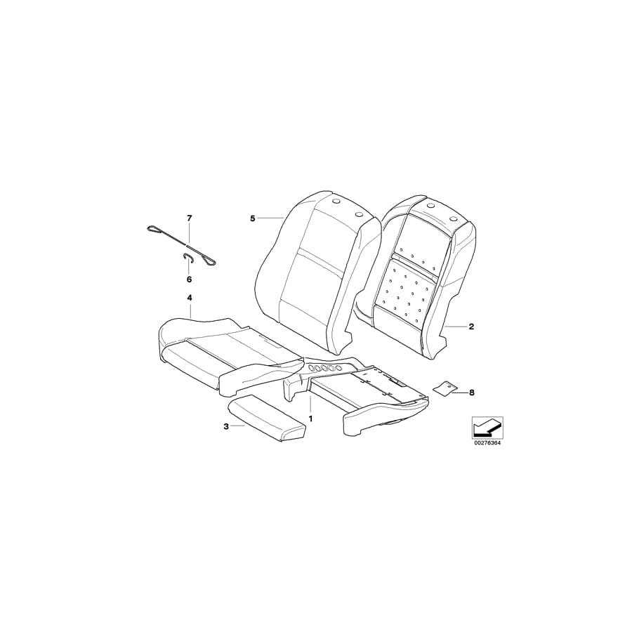 Genuine BMW 52106973425 E70 E72 Cover Backrest Leather Left SATTELBRAUN (Inc. X5 3.5d, X5 40dX & Hybrid X6) | ML Performance UK Car Parts