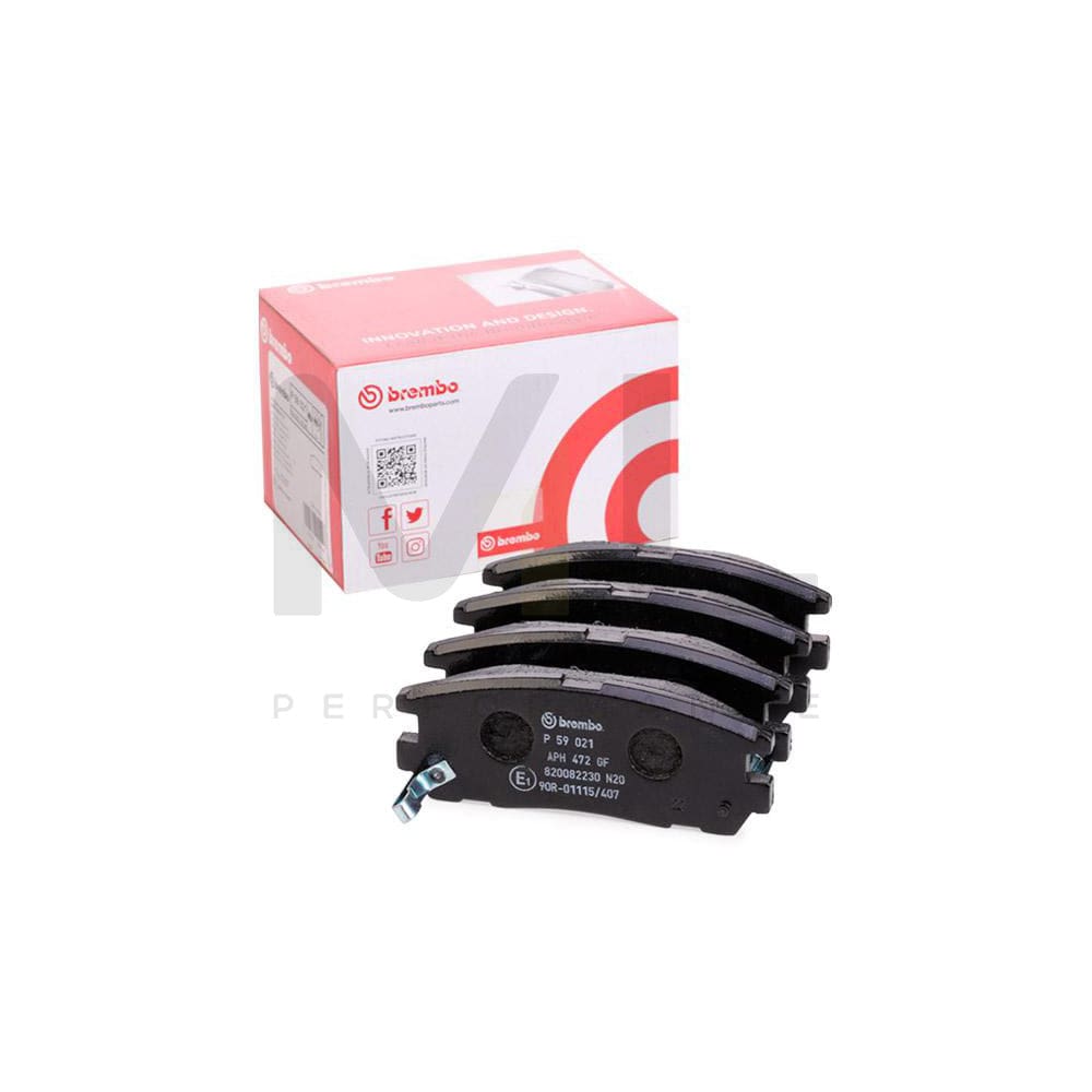 Brembo P 59 021 Brake Pad Set With Acoustic Wear Warning | ML Performance Car Parts