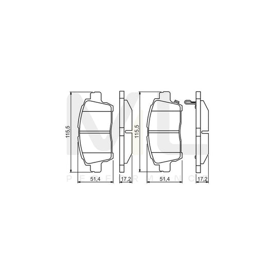 Bosch 0986495242 Brake Pad Set With Acoustic Wear Warning BP1540 | ML Performance Car Parts