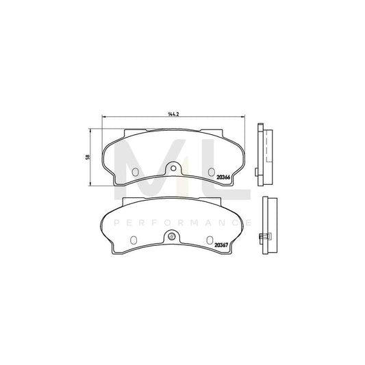 Brembo P 61 011 Brake Pad Set With Acoustic Wear Warning | ML Performance Car Parts