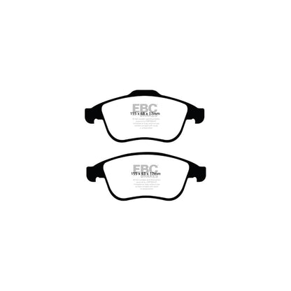 EBC PD04KF1223 Renault Megane Bluestuff Front Brake Pad & Plain Disc Kit - Girling/TRW Caliper 2 | ML Performance UK Car Parts