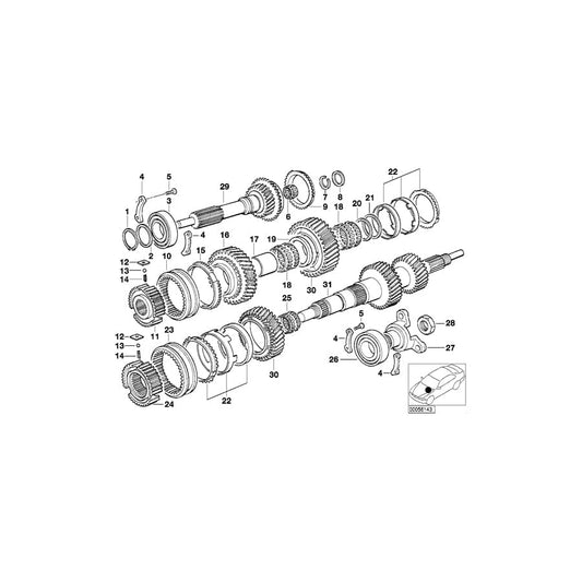 Genuine BMW 23217511955 E46 E39 Repair Kit Gear Wheels 1St A.2Nd Gear (Inc. 325i, 330Ci & 330xi) | ML Performance UK Car Parts