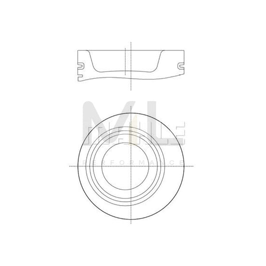 MAHLE ORIGINAL 227 PI 00140 000 Piston 132 mm, with piston ring carrier, without cooling duct | ML Performance Car Parts