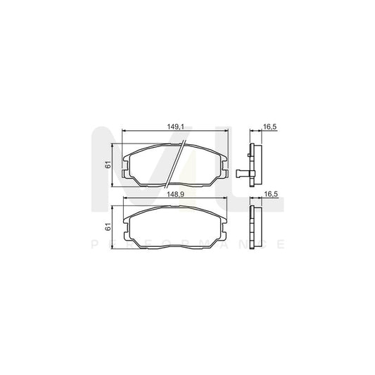 Bosch 0986494360 Brake Pad Set With Mounting Manual BP1268 | ML Performance Car Parts