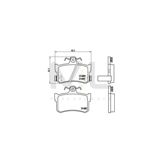 Brembo P 28 027 Brake Pad Set With Acoustic Wear Warning, With Brake Caliper Screws | ML Performance Car Parts