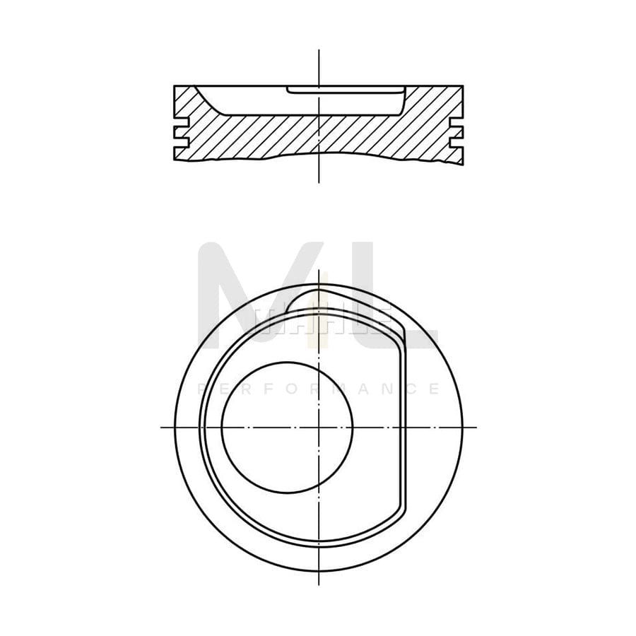 MAHLE ORIGINAL 030 51 01 Piston for VW Polo III Hatchback (6N1) 75,26 mm, without cooling duct | ML Performance Car Parts