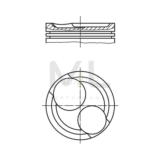 MAHLE ORIGINAL 011 26 00 Piston 75,00 mm, without cooling duct | ML Performance Car Parts