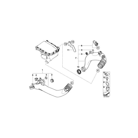 Genuine BMW 13717600002 E60 E61 Air Duct (Inc. 535i & 535xi) | ML Performance UK Car Parts