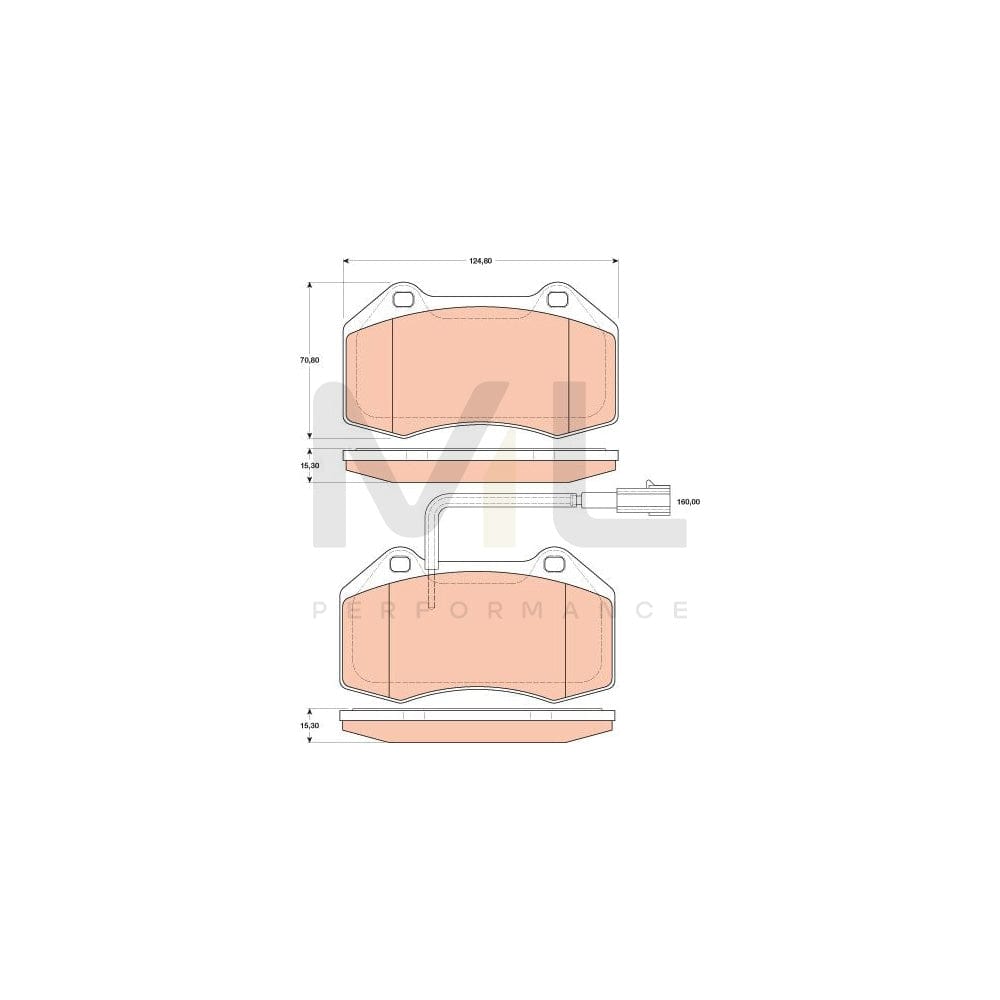 TRW Gdb1812 Brake Pad Set Incl. Wear Warning Contact | ML Performance Car Parts