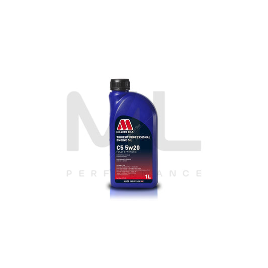 Millers Oils Trident Professional C5 5W-20 Fully Synthetic Engine Oil 1l | Engine Oil | ML Car Parts UK | ML Performance