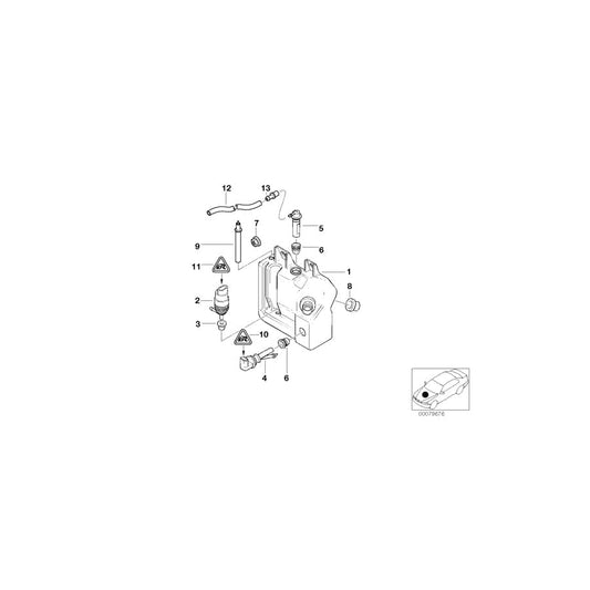 Genuine BMW 61678361440 E39 Fluid Container Without Level Indicator (Inc. 525tds, 525d & 523i) | ML Performance UK Car Parts