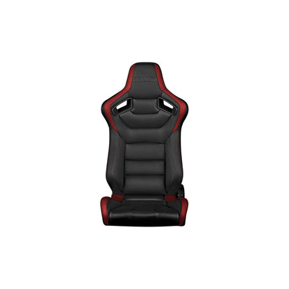 BRAUM Elite Series Racing Seats (Black & Red) – Pair