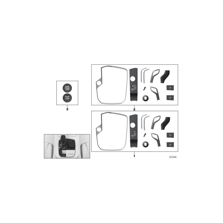 Genuine BMW 61319475061 G15 G07 G05 Repair Kit, Trim, Central Control Panel (Inc. M850iX, X5 M50iX & X5 M50dX) | ML Performance UK