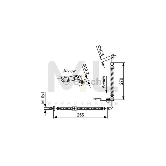 BOSCH 1 987 481 953 Brake Hose for MAZDA 6 270mm | ML Performance Car Parts