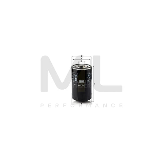 MANN-FILTER WP 1152 Oil Filter Spin-on Filter | ML Performance Car Parts
