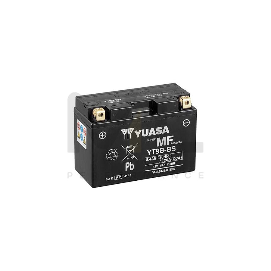 Yuasa YT9B-BS 12v VRLA Motorbike & Motorcycle Battery | ML Performance UK Car Parts