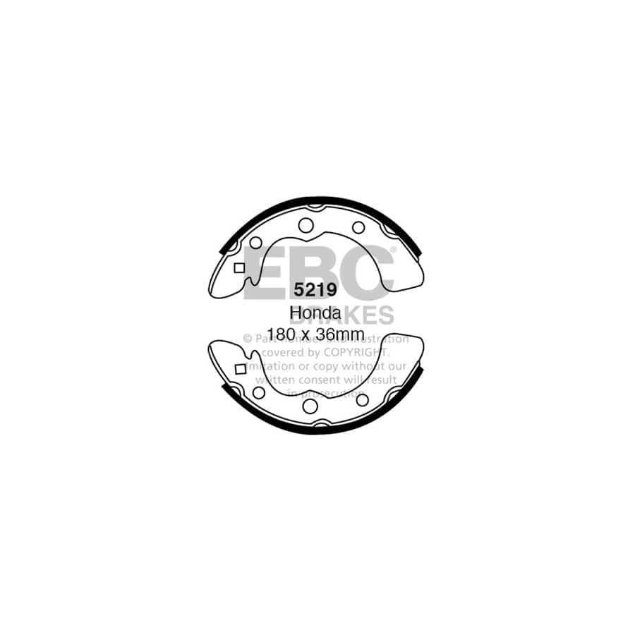 EBC 5219 Honda Rear Brake Shoes 1 | ML Performance UK Car Parts
