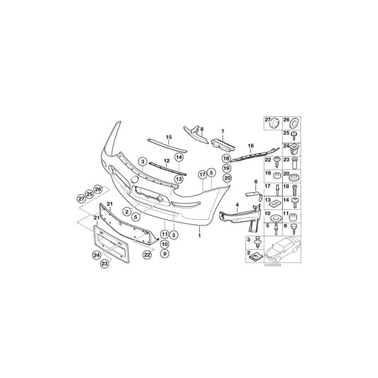 Genuine BMW 51118231955 E52 Licence Plate Base (Inc.  & Z8) | ML Performance UK Car Parts