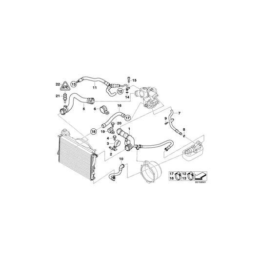 Genuine BMW 11531712523 E38 Water Hose (Inc. L7, 750iLP & 750i) | ML Performance UK Car Parts