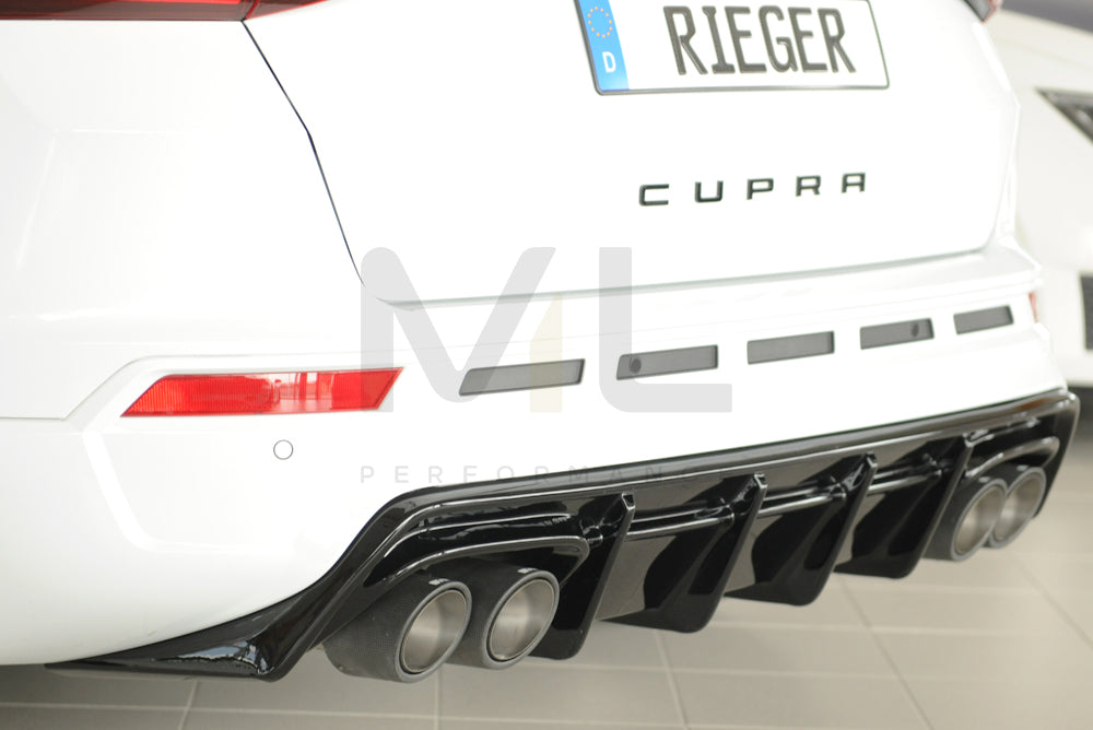 Rieger 00088228 SEAT 5FP Ateca Cupra Rear Diffuser 3 | ML Performance UK Car Parts