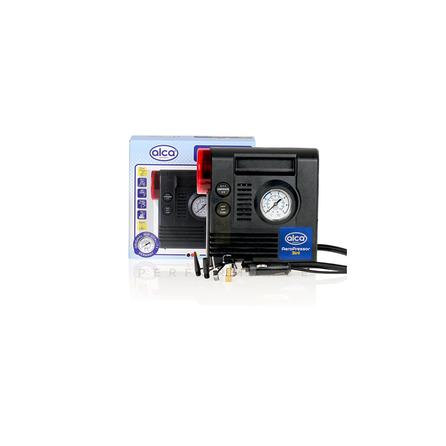ALCA 3 in 1 233000 Air compressor 12V, 250 psi, 17 bar, cigarette lighter powered portable | ML Performance Car Parts