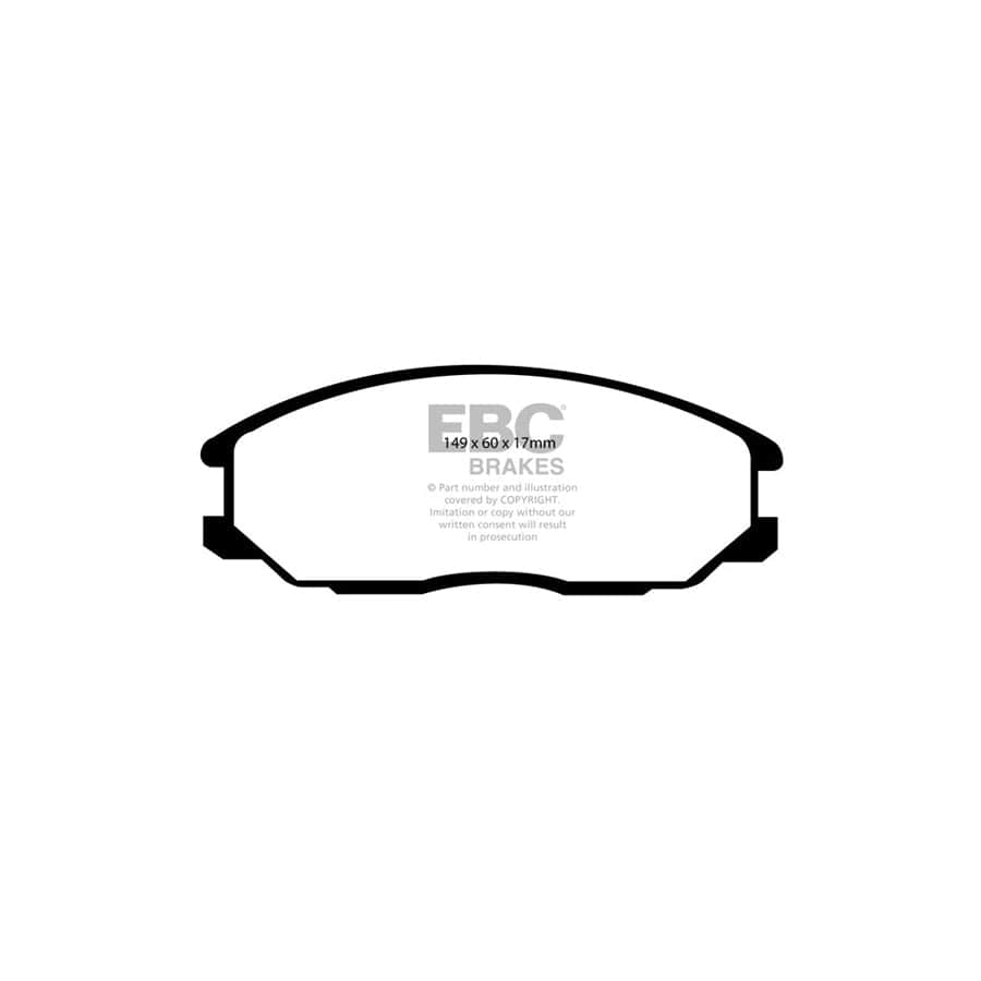 EBC PD01KF721 Hyundai Greenstuff Front Brake Pad & Plain Disc Kit  - Akebono Caliper (Inc. XG 25 & XG 30) 2 | ML Performance UK Car Parts