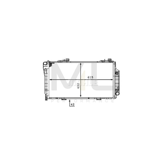 MAHLE ORIGINAL CR 231 000P Engine radiator suitable for MERCEDES-BENZ C-Class Brazed cooling fins, Automatic Transmission | ML Performance Car Parts