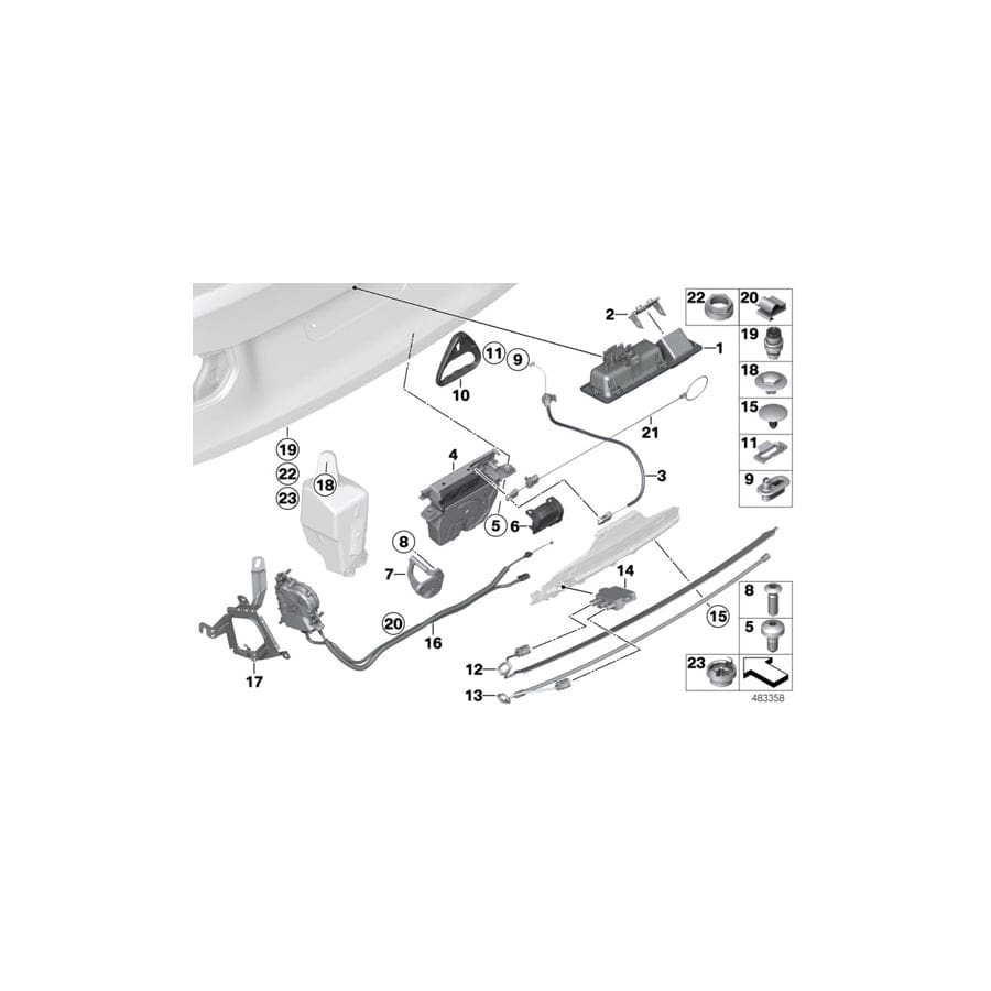 Genuine BMW 51247249683 F80 F30 F32 Bowden Cable (Inc. 650i, 318dX & Hybrid 3) | ML Performance UK Car Parts