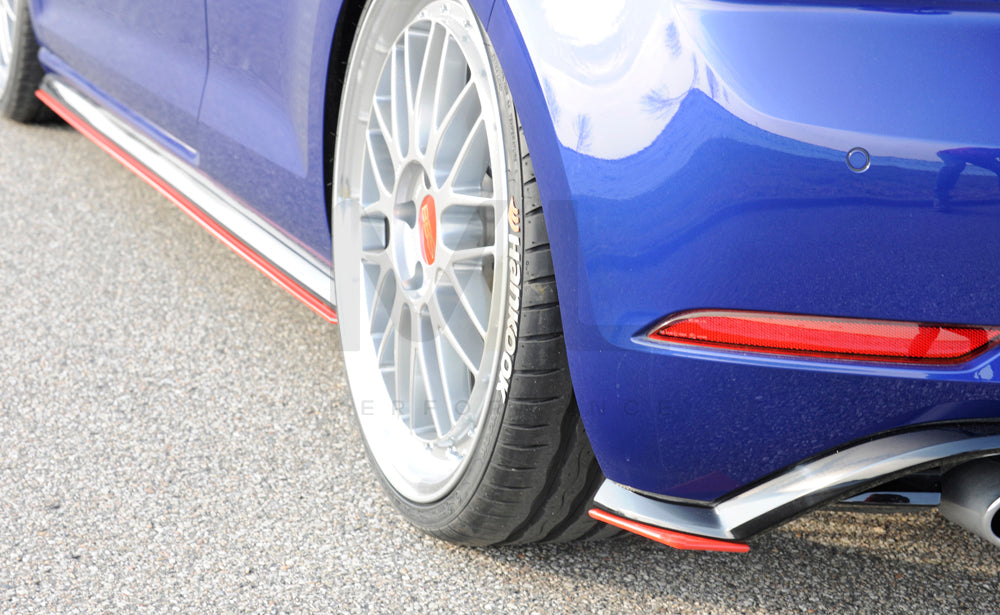 Rieger 00059585 VW Mk7 Mk7-Line Golf GTI Rear Side Splitter 4 | ML Performance UK Car Parts