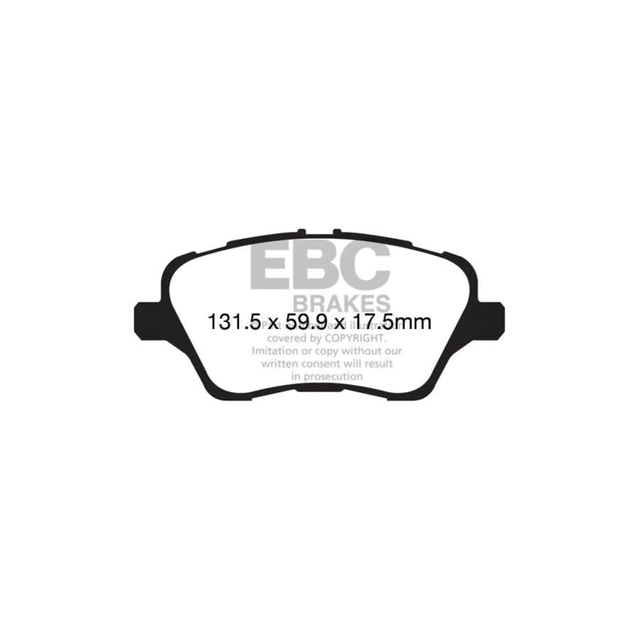 EBC PD08KF662 Ford Fiesta Mk7 Yellowstuff Front Brake Pad & USR Disc Kit - TRW Caliper 2 | ML Performance UK Car Parts