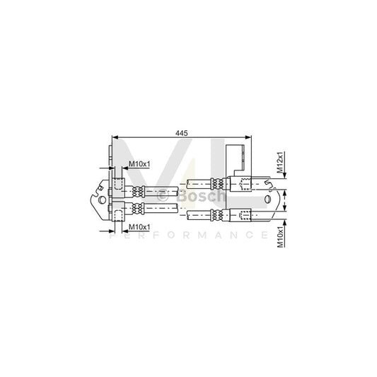 BOSCH 1 987 481 808 Brake Hose for FORD TRANSIT 445mm | ML Performance Car Parts