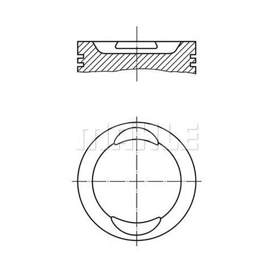 MAHLE ORIGINAL 029 73 01 Piston 75,26 mm, with piston rings | ML Performance Car Parts