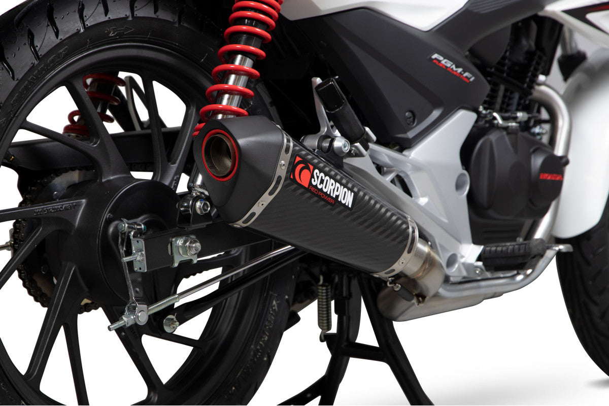 Scorpion RHA182SYSCEO Honda CB125 F Serket Taper Full System - Carbon Fibre Sleeve | ML Performance UK UK