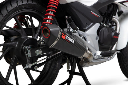 Scorpion RHA182SYSCEO Honda CB125 F Serket Taper Full System - Carbon Fibre Sleeve | ML Performance UK UK