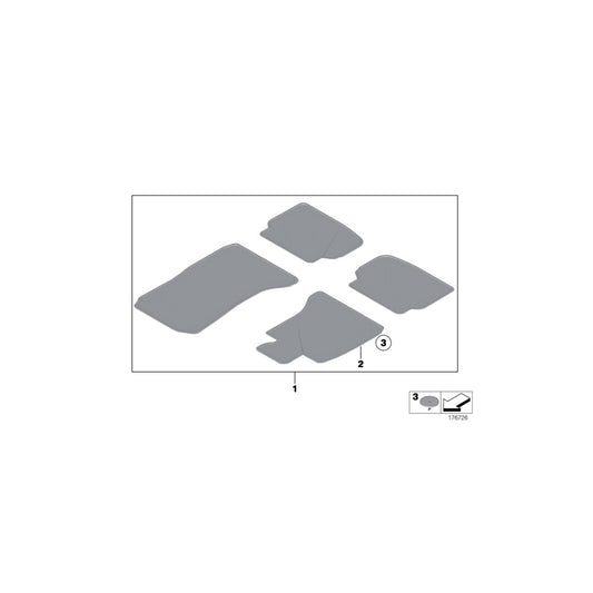 Genuine BMW 51477337673 F01 Set Of Floor Mats Velours VENETOBEIGE (Inc. 730d, Alpina B7 & 750i) | ML Performance UK