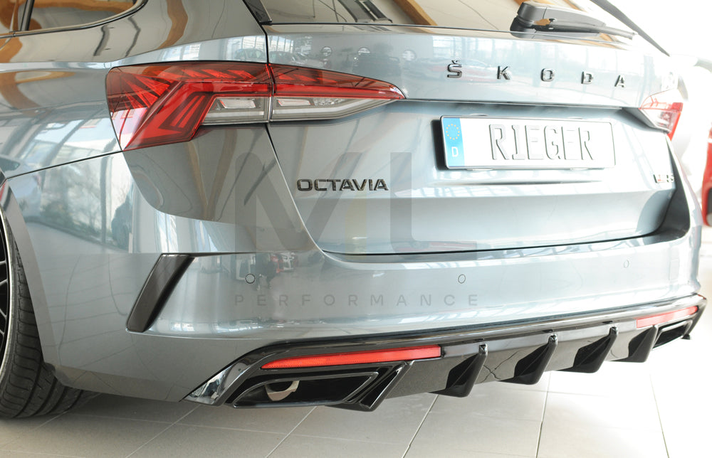 Rieger 00088255 Skoda NX Octavia RS Rear Diffuser 5 | ML Performance UK Car Parts