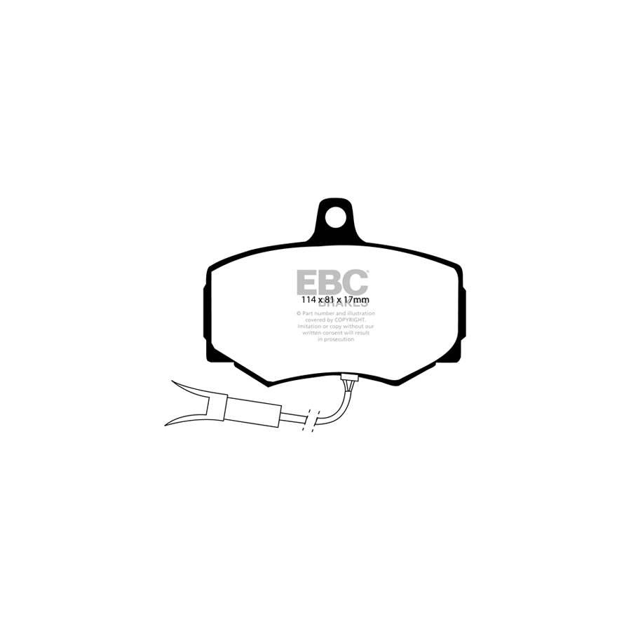 EBC DP3756/2C Daimler Jaguar Redstuff Front Brake Pads - Girling/TRW Caliper (Inc. Sovereign, XJ6, XJR) 2 | ML Performance UK Car Parts