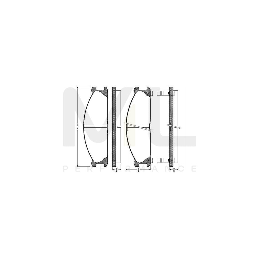 Bosch 0986Tb2123 Brake Pad Set Excl. Wear Warning Contact, With Accessories  | ML Performance Car Parts