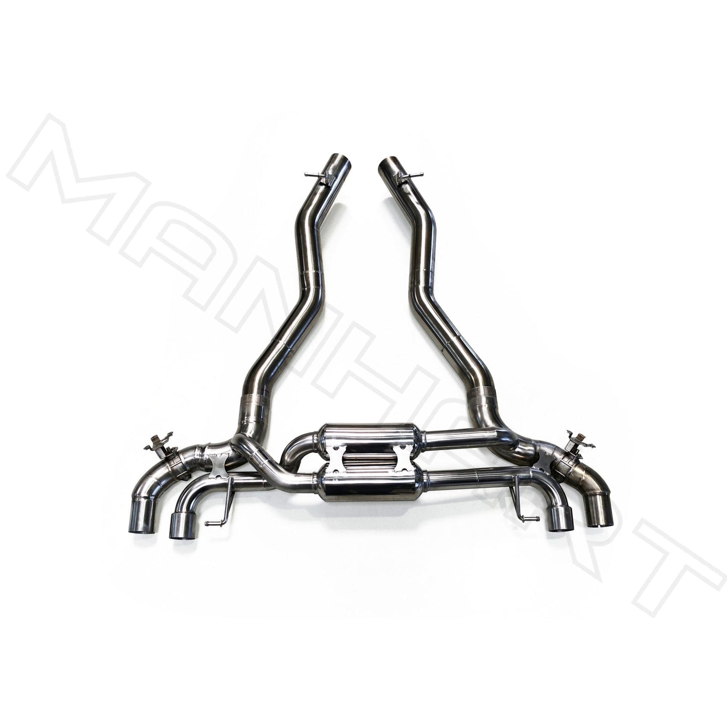 MANHART MH5F9011103_M8 SLIP-ON RACE EXHAUST FOR BMW F9X M8 (COMPETITION) WITH VALVE CONTROL