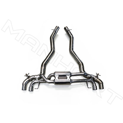 MANHART MH5F9011103_M8 SLIP-ON RACE EXHAUST FOR BMW F9X M8 (COMPETITION) WITH VALVE CONTROL