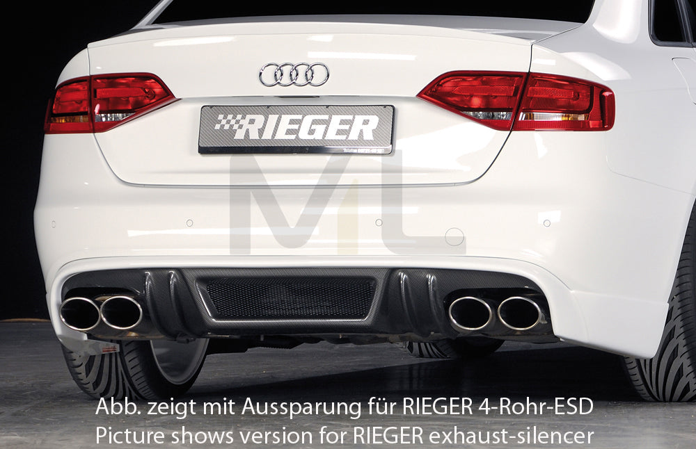 Rieger 00099082 Audi B8 B81 A4 Rear Diffuser 1 | ML Performance UK Car Parts