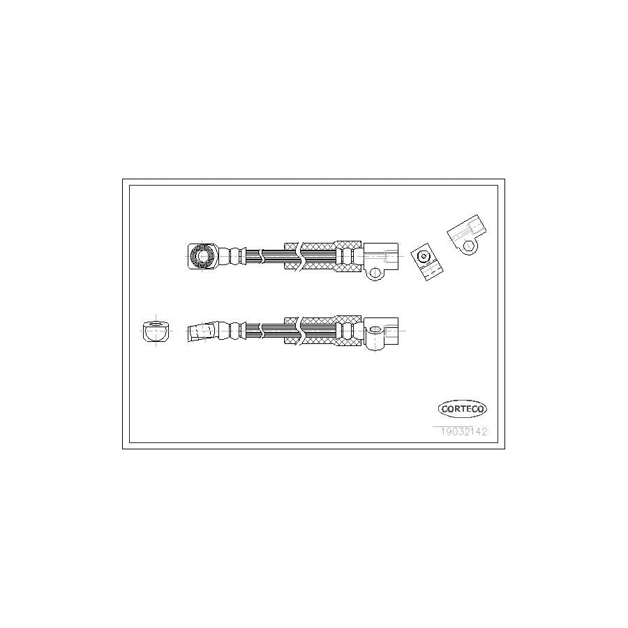 Corteco 19032142 Brake Hose For Opel Kadett | ML Performance UK
