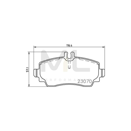 Brembo P 50 047 Brake Pad Set Suitable For Mercedes-Benz Vaneo (W414) With Brake Caliper Screws | ML Performance Car Parts