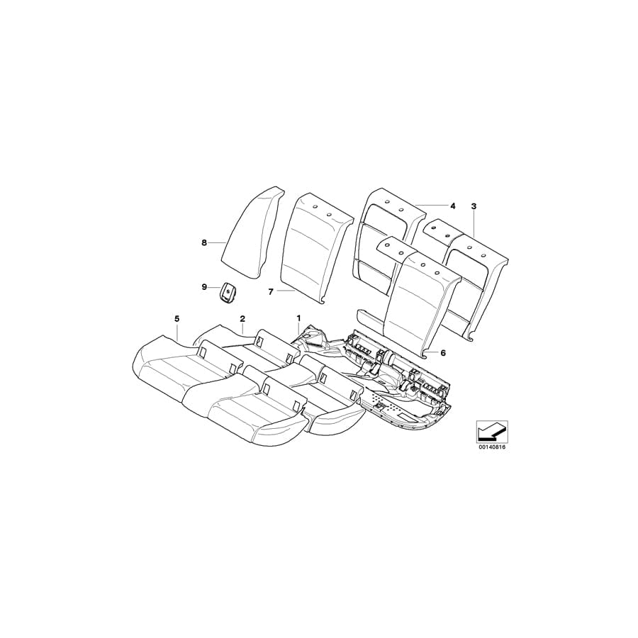 Genuine BMW 52208039330 E90 E90 Seat Cover Leather BAMBUSBEIGE (Inc.  & M3) | ML Performance UK Car Parts